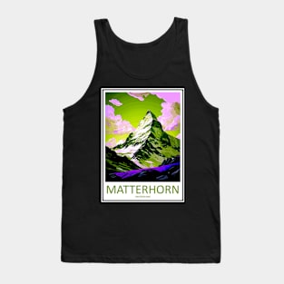 Matterhorn Mountain Switzerland Travel and Tourism Advertising Print Tank Top